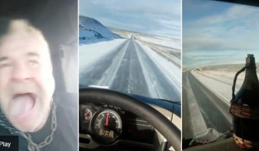 Los videos de "Renolito": el camionero que viajaba con una damajuana y volcó