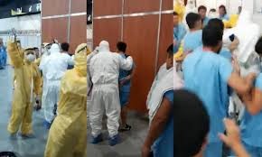 Video: batalla campal entre pacientes con coronavirus en Costa Salguero