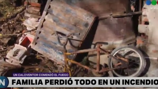 Otra vez el fuego dejó a una familia sin nada