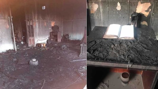Murió mientras robaba en una iglesia que se incendió: una Biblia fue lo único que no se quemó
