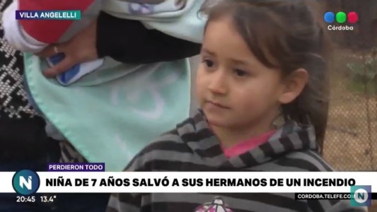 Tiene 7 años y salvó a sus hermanos atrapados en medio de un incendio