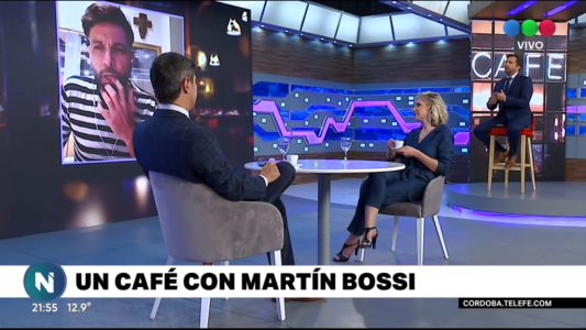 Un café con Martín Bossi: una charla descontracturada en Telefe Noticias