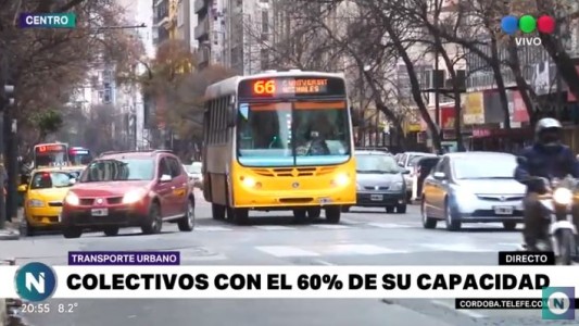 Colectivos: solo se puede ocupar el 60% de su capacidad