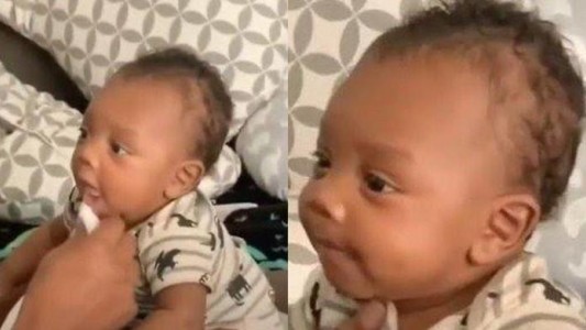 VIDEO: el bebé de 2 meses que sorprendió a todos al decir "hola"