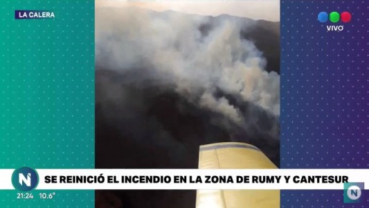 Incendios en Córdoba: se reactivó el foco en Tanti y La Calera