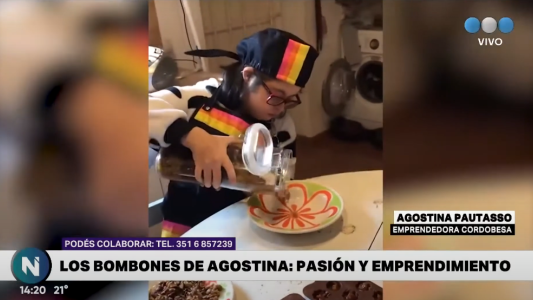 Agostina un bombón cordobés: tiene síndrome de down y busca independizarse con su propio emprendimiento