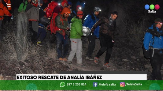 Exitoso rescate de Analía Ibáñez tras doce horas de descenso