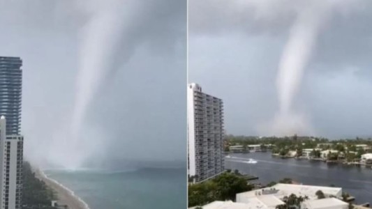 Impactante tromba marina se adentró en tierra como tornado y causó destrozos en Florida