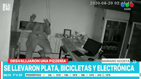 Abrieron una pizzería hace dos semanas y ya los robaron