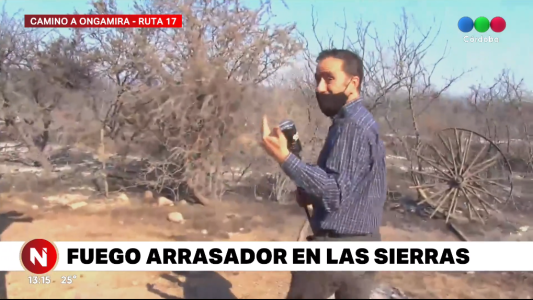 Fuego arrasador: Telefe Noticias recorrió las zonas afectadas por los incendios