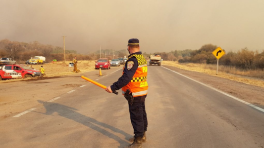 Incendios: corte total de la RN38, tramo Capilla del Monte – Cruz del Eje