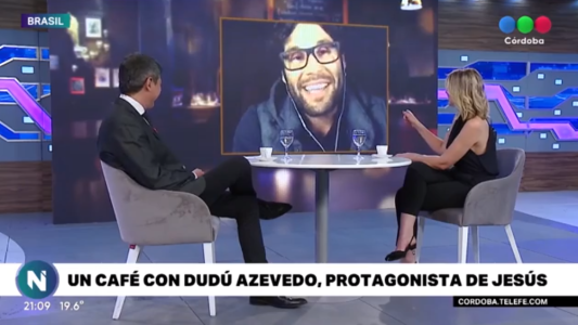 Exclusivo: Dudú Azevedo, protagonista de "Jesús" en Telefe Noticias