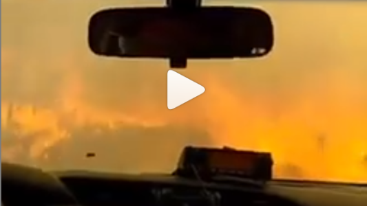 Dramático video muestra cómo escapaban bomberos cercados por el fuego en Córdoba