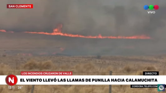 Córdoba no descansa: el fuego avanzó hacia San Clemente
