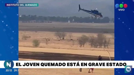 Está muy grave el vecino de La Cumbre quemado en el incendio forestal