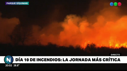 EN VIVO: aungustiantes incendios en las sierras, el fuego no da tregua