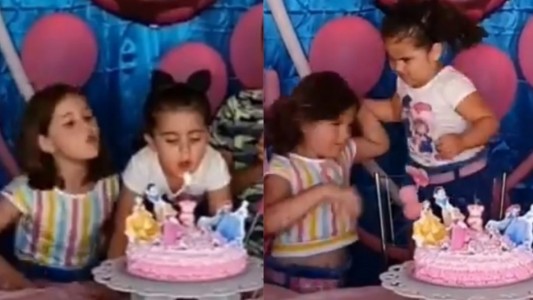 Las hermanitas virales que se pelearon por apagar las velitas llegaron a la televisión