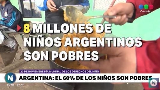 Informe especial: ocho millones de niños argentinos son pobres