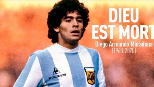 "Dios ha muerto". La impactante tapa de una revista francesa para despedir a Maradona