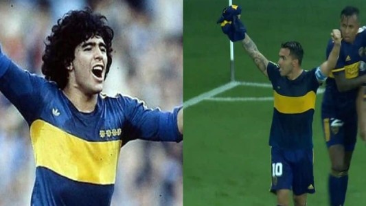 Tevez: "En el gol le hice un homenaje a Maradona con la camiseta del 81 que me regaló"
