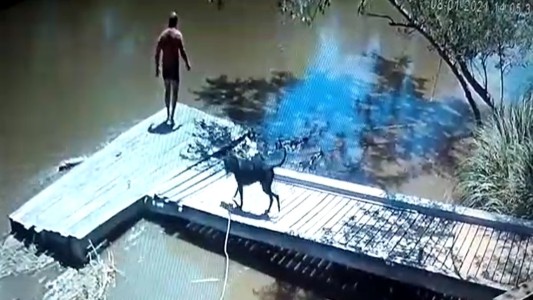 Video: un vecino de Claromecó se tiró al arroyo y desapareció