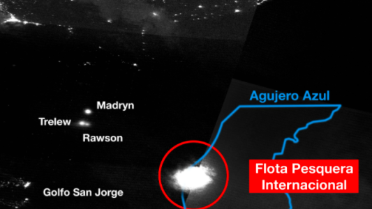 Greenpeace denunció una "ciudad de barcos pesqueros" en el límite del Mar Argentino