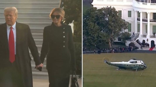 Video: así se fue Trump de la Casa Blanca