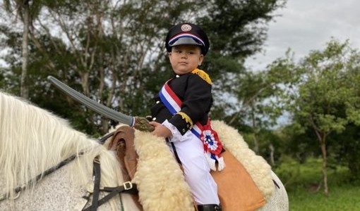 Tiene 6 años y quiso celebrar su cumpleaños temático de la Guerra de la Triple Alianza