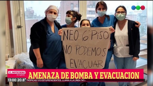 Amenaza de bomba: evacuaron un centro asistencial y varios bebés quedaron adentro