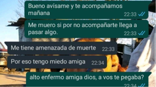 “Me tiene amenazada de muerte. Por eso tengo miedo amiga”: los mensajes de la chica asesinada en Rojas