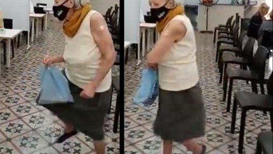 La abuela que se puso a bailar al ritmo de Creedence después de recibir la vacuna