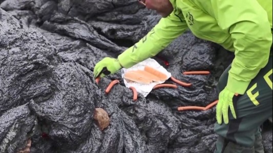 Preparan panchos al pie del volcán