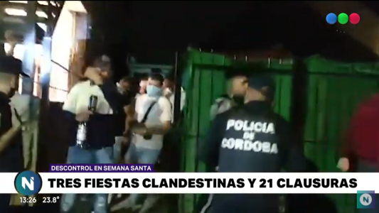 Tres fiestas clandestinas y 21 locales clausurados en Córdoba
