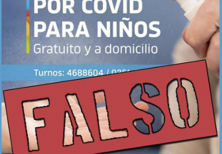 Aclaran que es falso el testeo domiciliario a niños