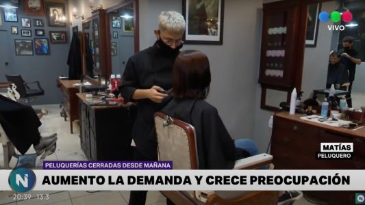 Peluquerías llenas antes del confinamiento