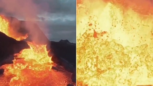 "¿Valió la pena? Tuvimos una vista final épica": estrelló un dron contra un volcán en erupción