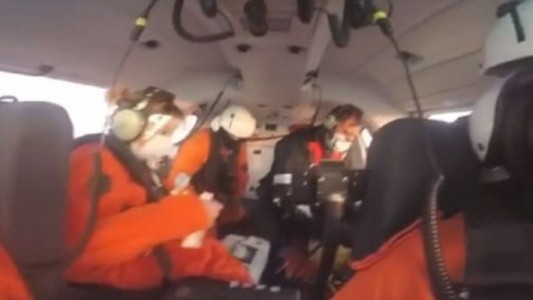 Dramático operativo en el mar: Prefectura aeroevacuó a un tripulante