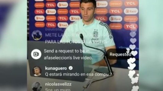 El chiste viral del Kun Agüero sobre el Dibu Martínez