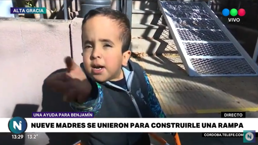 La emotiva historia solidaria: Benja tiene su rampa y está feliz