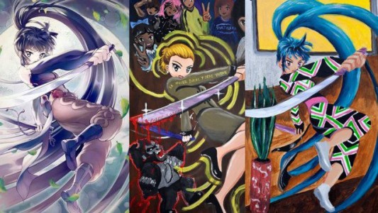 Acusan de plagio a la artista que pintó a Evita como un personaje de animé