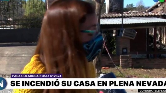 En medio de la nevada histórica se incendió su casa y perdió todo