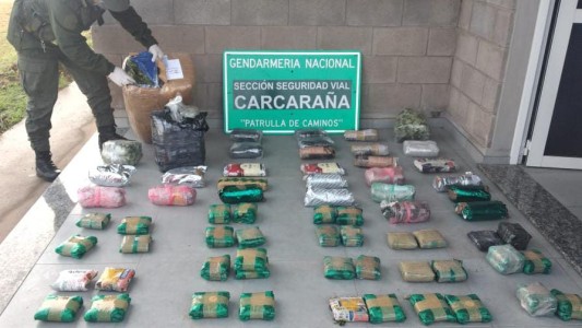 Golpe de Gendarmería: 55 kilos de coca, marihuana y medicamentos prohibidos