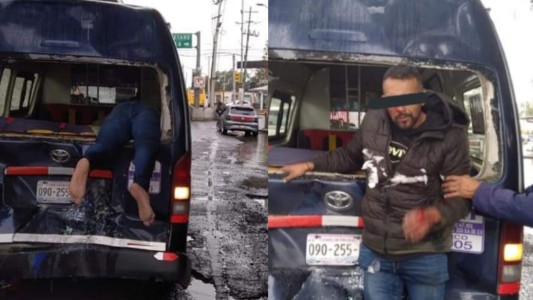 Terrorífico: un hombre voló de su moto y se incrustó dentro de una camioneta