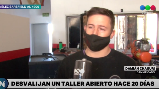 Robo a un taller mecánico en zona sur