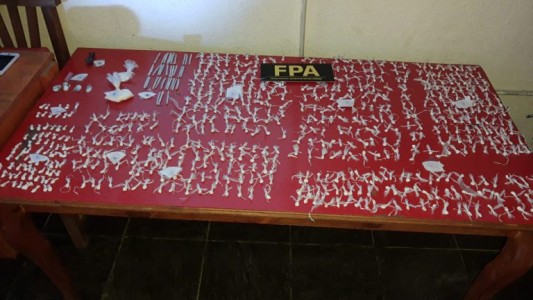 Drogas: La FPA incautó 600 envoltorios de cocaína