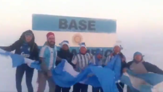VIDEO: la Copa América se festeja hasta en la Base Marambio