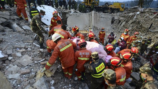 Se derrumbó un hotel en China