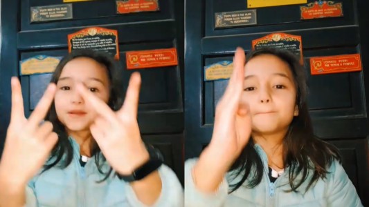 Una nena interpretó el abecedario al ritmo de L-Gante pero en lengua de señas