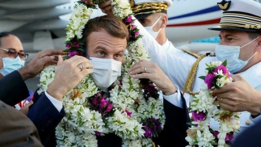 Macron visitó la Polinesia francesa