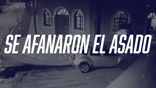 Un hombre se robó el asado que se hacía en la vereda